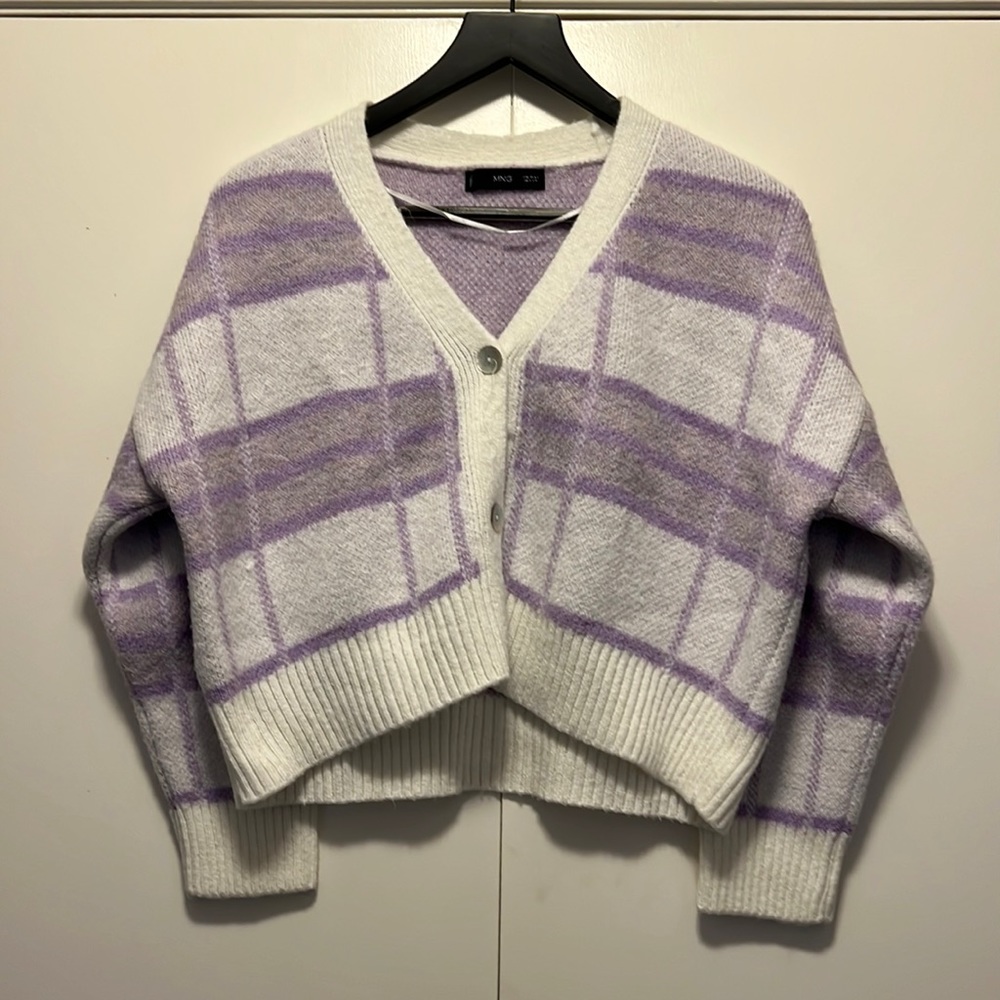 cropped wool cardigan from Mango